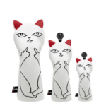 Headcovers Driver, Fairway, Hybrid - White Kitty