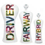 Headcovers Driver, Fairway, Hybrid - White