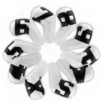 10 Headcovers Irons - White-Black